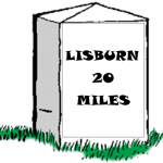 Milestone: Lisburn 20 Miles